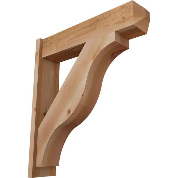 Ekena Millwork 8 in. x 36 in. x 32 in. Western Red Cedar Fuston Craftsman Smooth Outlooker