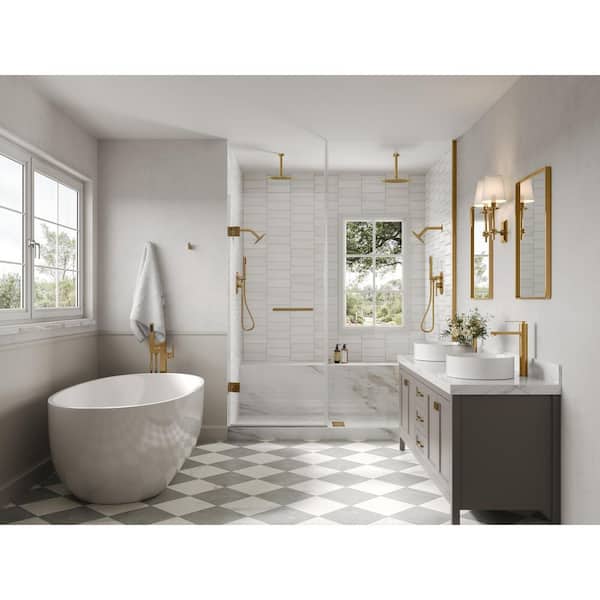 EVERSTEIN 3-Spray Patterns Round Fixed Shower Head 10 and 6 in