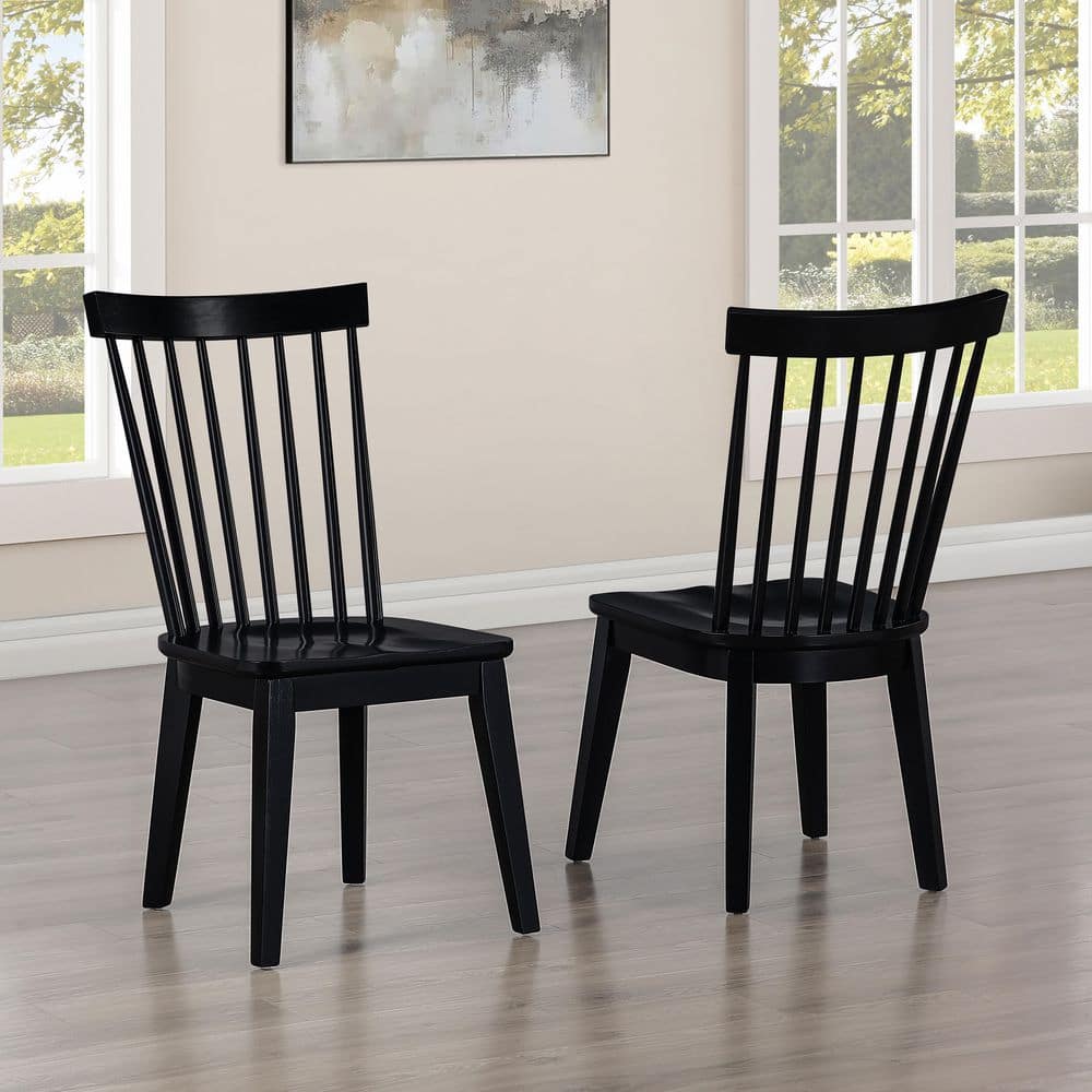 Steve Silver Vaughn Black Shaker Spindle Dining Side Chair (Set of