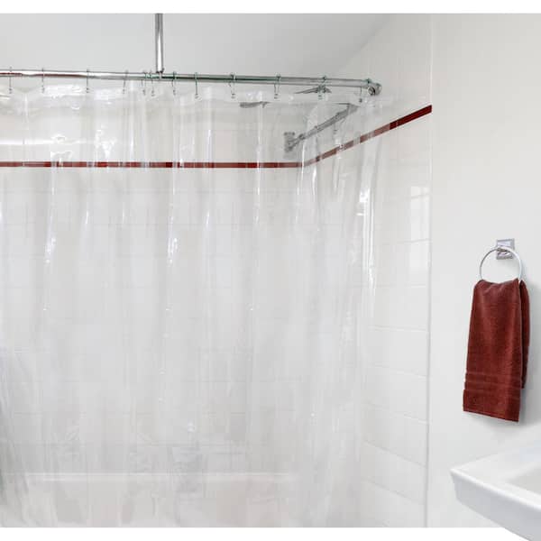 Bathroom Shower Curtain PEVA Translucent Bath Curtain Waterproof Ring Modern New 
