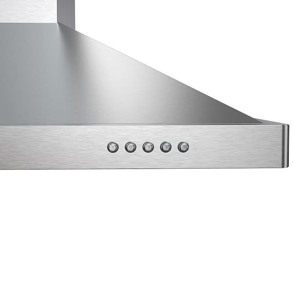 Streamline Patria 36-in 220-CFM Convertible Brushed Stainless Steel Wall-Mounted Range Hood with Charcoal Filter | T-12151-1-CL