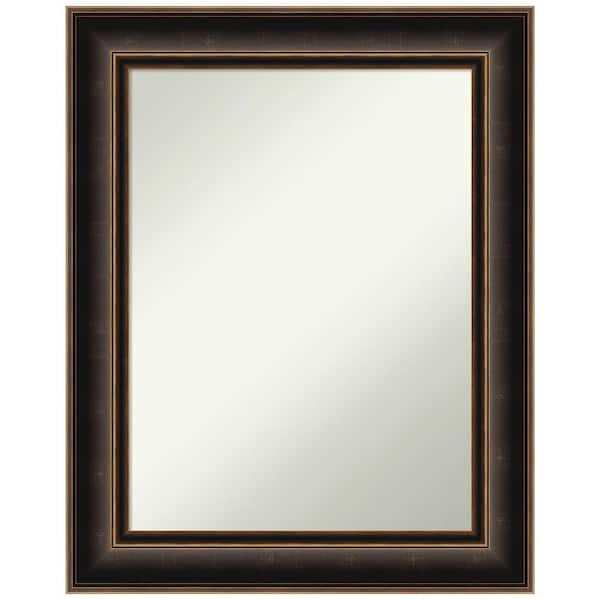 Amanti Art Villa Oil Rubbed Bronze 23.75 in. x 29.75 in. Non-Beveled Casual Rectangle Wood Framed Wall Mirror in Bronze