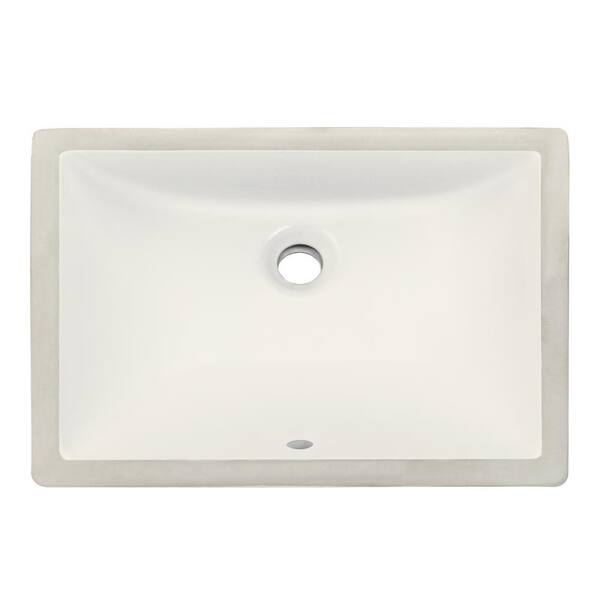 Ticor Belfast 20.25 in. Undermount Vanity Sink Basin in Almond