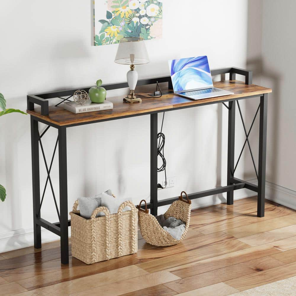 Reviews for VECELO Narrow Charging Station 55.1 in. Brown Rectangle