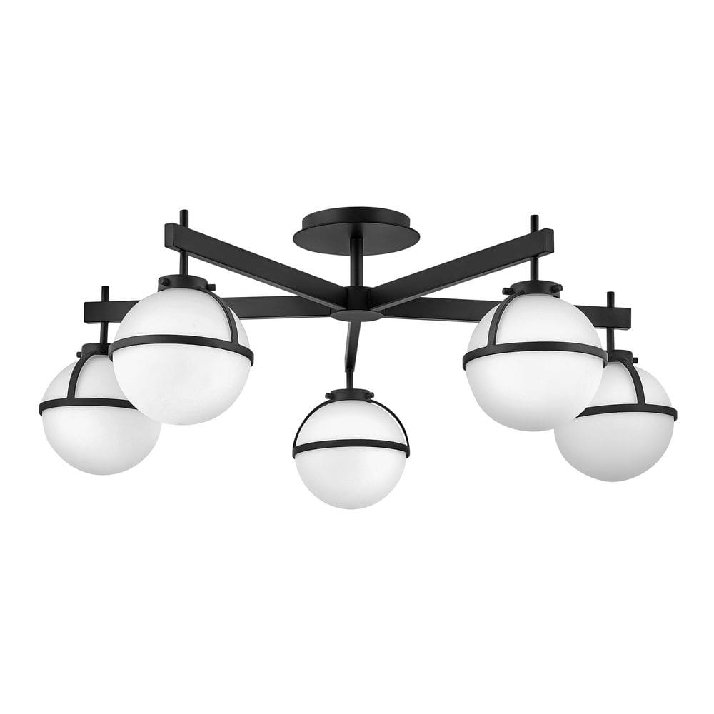HINKLEY Hollis 32.0 in. 5-Light Black Semi-Flush Mount HINKLEY Hollis 32.0 in. 5-Light Black Semi-Flush Mount - 1