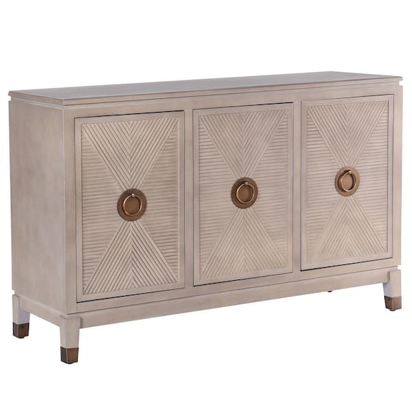 StyleCraft Windsor Beige Bisque, Antique Brass MDF 54.13 in. Buffet