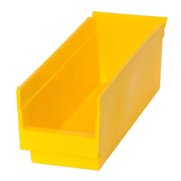 Edsal 0.83-Gal. Heavy Duty Plastic Storage Bin in Yellow (48-Pack)