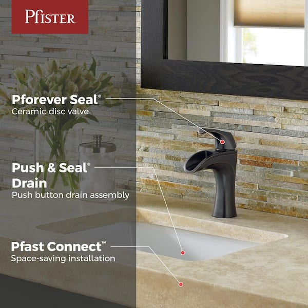 Brea Single Handle Single Hole Bathroom Faucet with Deckplate in Tuscan Bronze