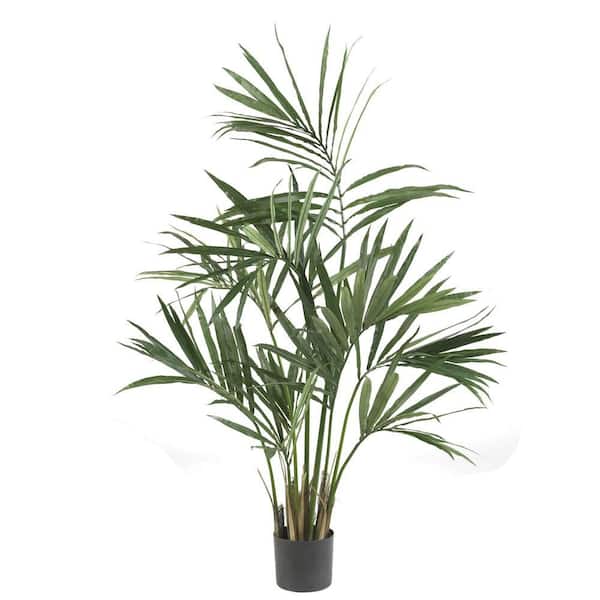 Nearly Natural 5 ft. Artificial Green Kentia Palm Silk Tree