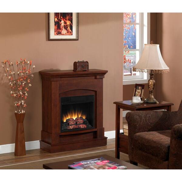 Chimney Free 31 in. Compact Electric Fireplace in Cherry-DISCONTINUED