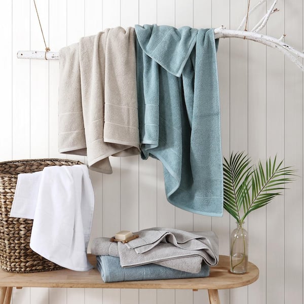 Tommy Bahama Northern Pacific 12-Piece White Cotton Wash Towel Set  USHSBU1240340 - The Home Depot