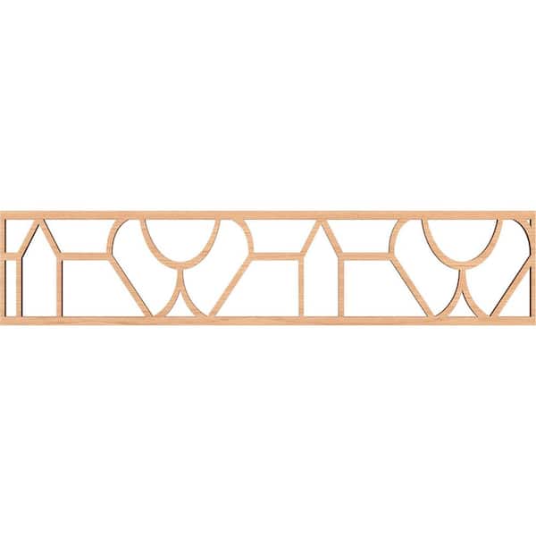 Ekena Millwork Whitechapel Fretwork 0.375 in. D x 46.75 in. W x 10 in. L Hickory Wood Panel Moulding