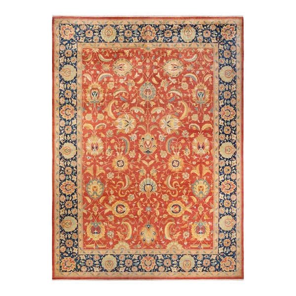 Solo Rugs Mogul One-of-a-Kind Traditional Orange 10 ft. 0 in. x 14 ft. 0 in. Floral Area Rug