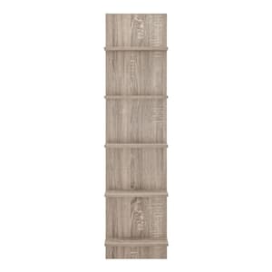 47.25 in. Wide Weathered Oak Column Tiered Wall Shelf