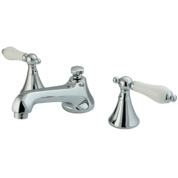 Modern 8 in. Widespread 2-Handle Bathroom Faucet in Chrome