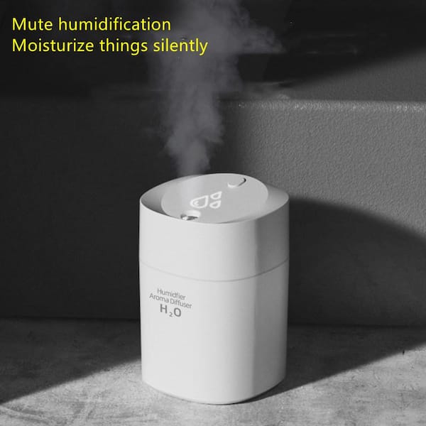 cenadinz 0.058 gal. Mini Humidifier with LED Night Light Cool Mist Humidifier USB Personal Desktop Humidifier Mini in White, Whites