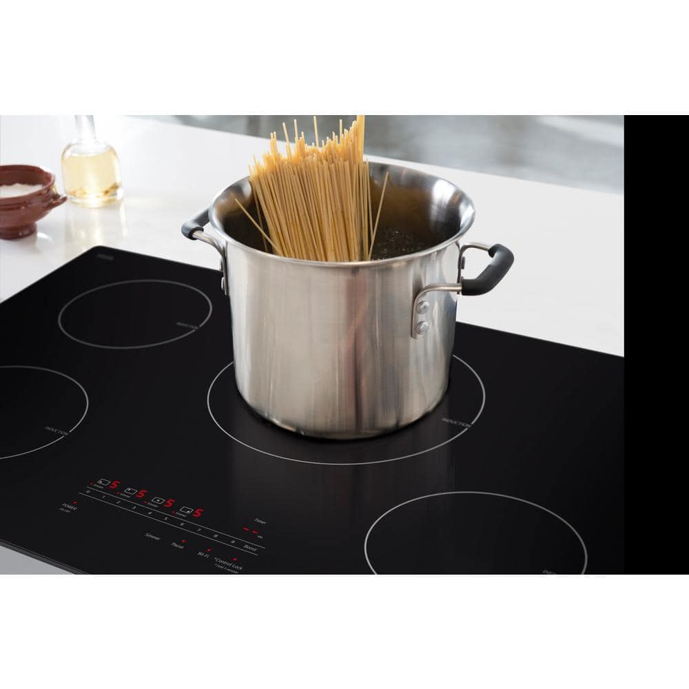 LG 30" Black Ceramic 4-Burner Induction Cooktop with Touch Control