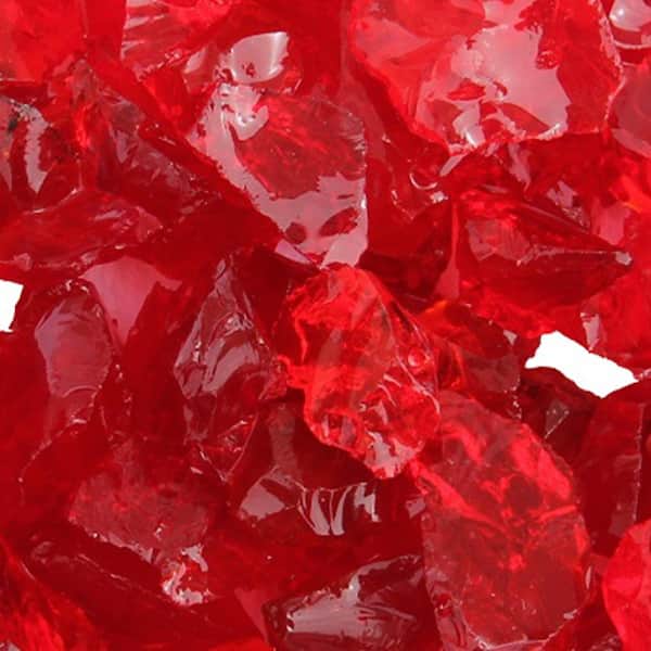 AZ Patio Heaters 10 lbs. Recycled Fire Pit Fire Glass in Red