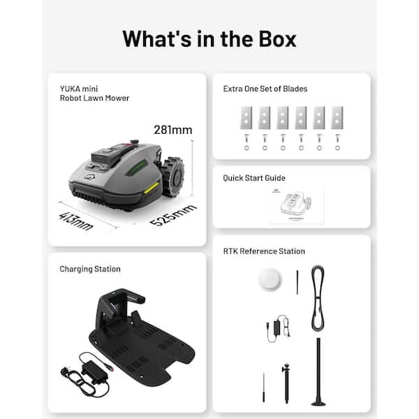 MAMMOTION YUKA Mini 800H 7.5 in. Robot Lawn Mower (0.4 Acres