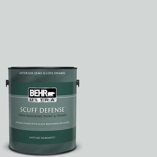 BEHR ULTRA 1 gal. #750E-2 Twilight Gray Extra Durable Semi-Gloss Enamel Interior Paint & Primer