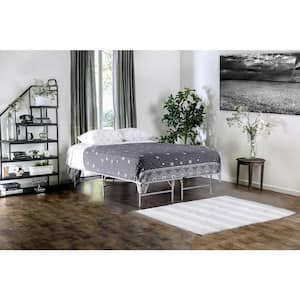 Malfoy Full Metal Silver Queen Folding Bed Frame