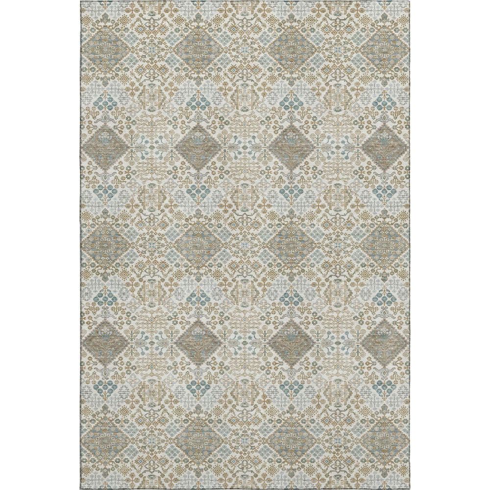 Mayfield Premium Machine Washable Abstract AMF2477 Ivory 10 ft. x 14 ft. Area Rug price history on PriceWatchPro