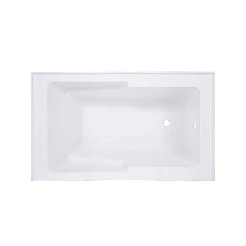 Voltaire 54" White Acrylic Alcove Bathtub with Apron