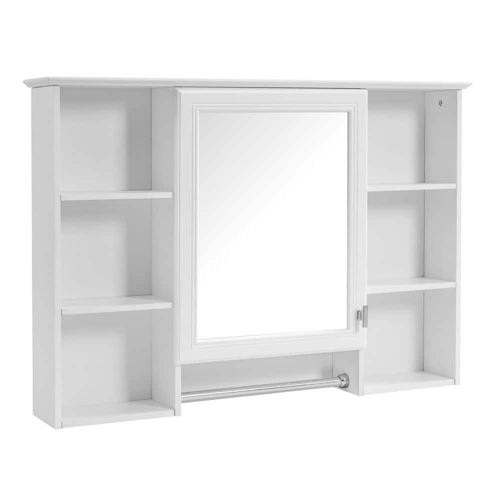 41 in. W x 29 in. H Rectangular MDF Medicine Cabinet in White with Mirror price history on PriceWatchPro