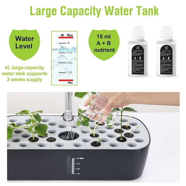 BeamBox 52-Pod Indoor Hydroponic Growing System with 24W Full