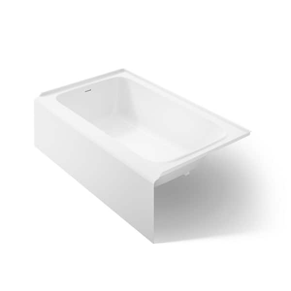 Paces 60 in. x 36 in. Soaking Bathtub with Left Hand Drain in White