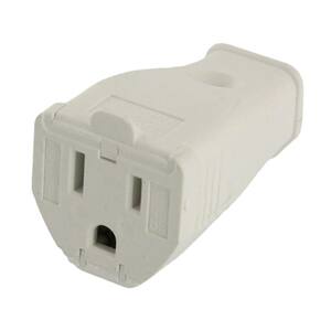 15 Amp 125-Volt 3-Wire Grounding Connector, White
