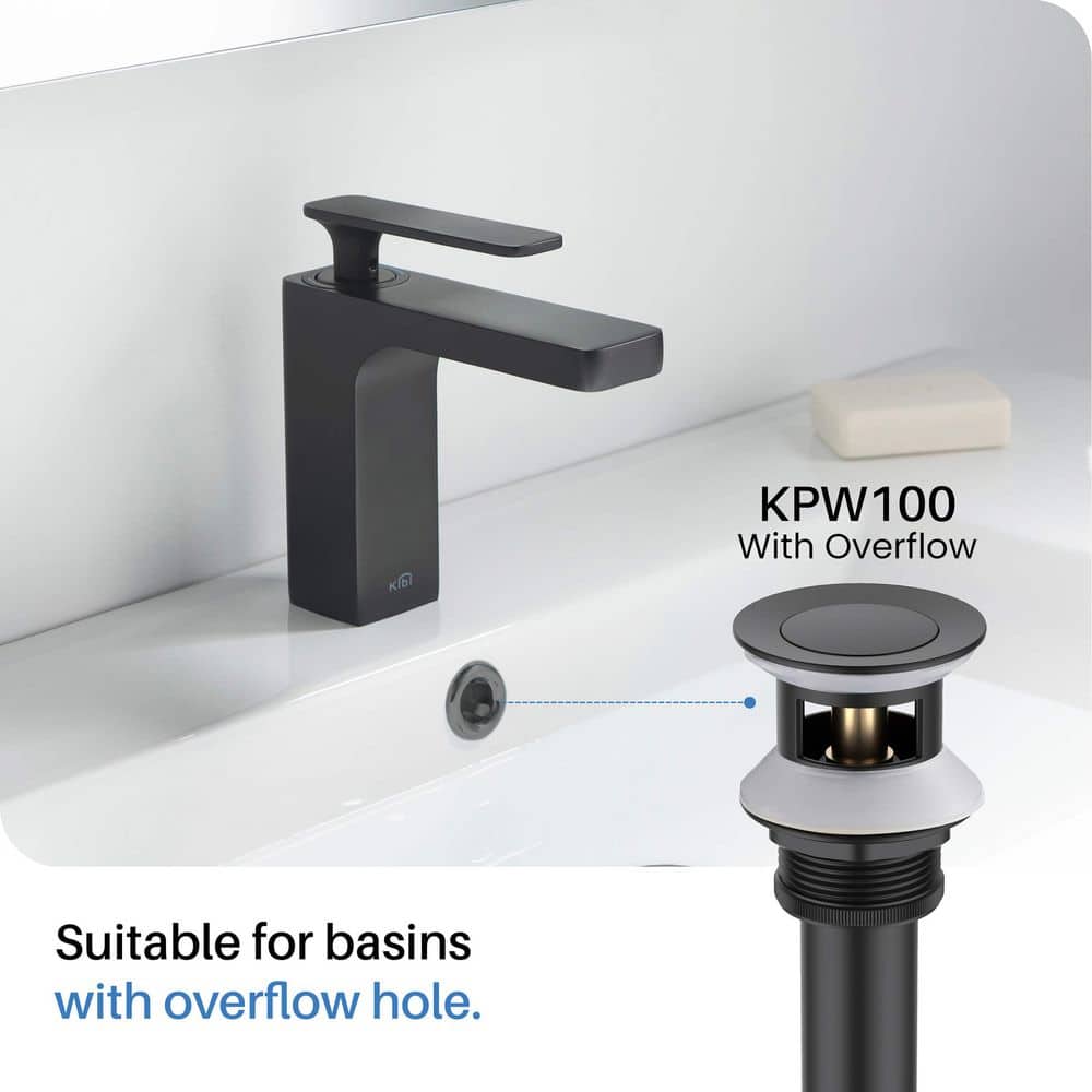 Sleek Matte Black Single-Handle Bathroom Faucet with High-Arc Spout
