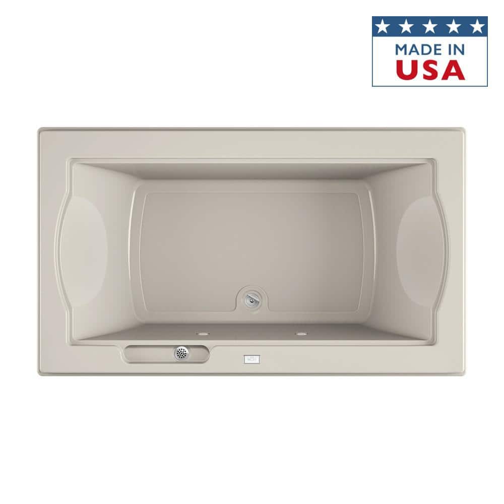 Oyster Acrylic 72" x 42" Drop-in Soaking Bathtub