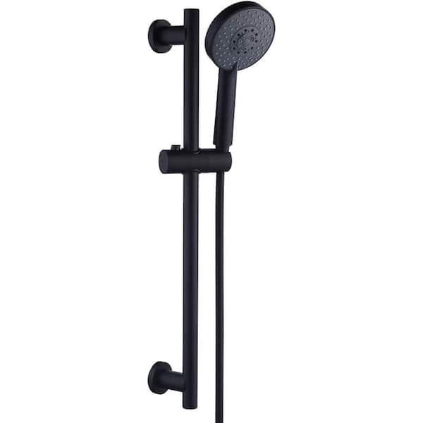 Unbranded Roxy 4-Spray Wall Mount Handheld Shower Head 1.5 GPM in Matte Black 16GS-36175