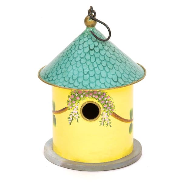 ACHLA DESIGNS 12 in. Tall Hand Painted Bastion Cottage Birdhouse