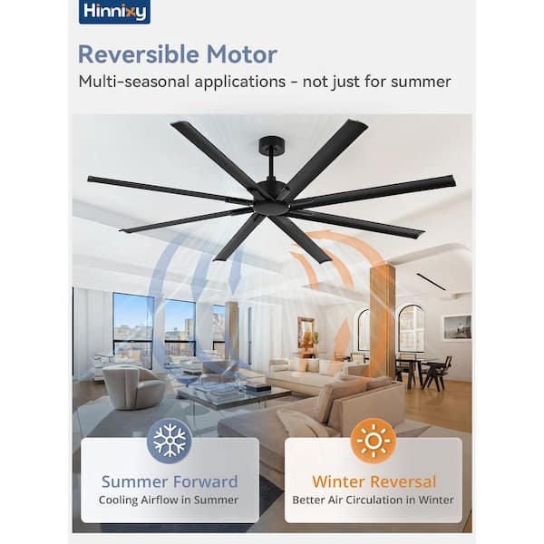 84 in. Indoor/Outdoor Matte Black Downrod and Angled Mount Industrial Ceiling Fan with Remote Control Included
