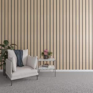 94 in. H x 4 in. W Slatwall Panels in Hickory 11-Pack