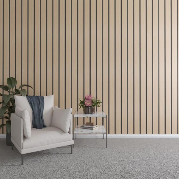 Ekena Millwork 94 in. H x 4 in. W Slatwall Panels in Hickory 11-Pack