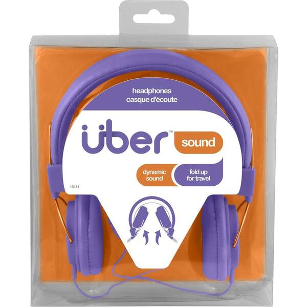 Uber Rubberized Headphones - Purple
