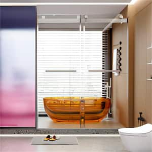 60.12 in. W x 76 in. H Sliding Frameless Shower Door with Tempered Glass, Explosion-Proof Film, Brushed Nickel