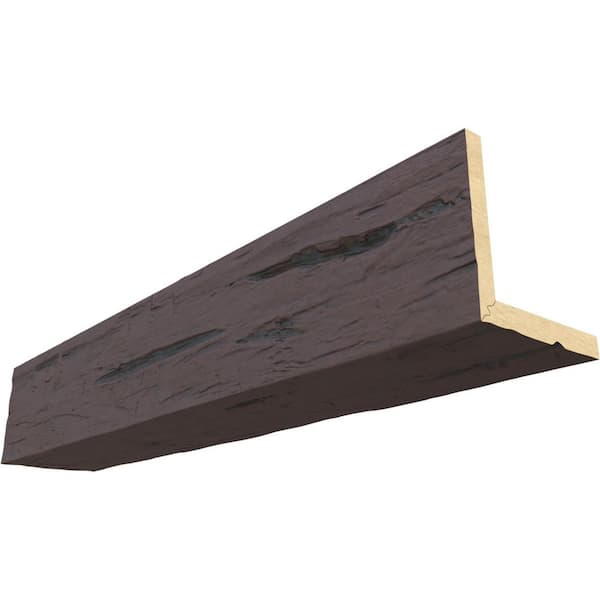 Ekena Millwork Endurathane 8 in. H x 12 in. W x 12 ft. L Hand Hewn Sangria Faux Wood Beam