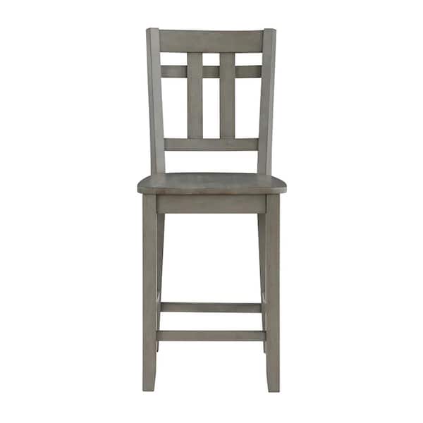 Steve Silver Toscana Gray Wood Counter Height Chair Set of 2