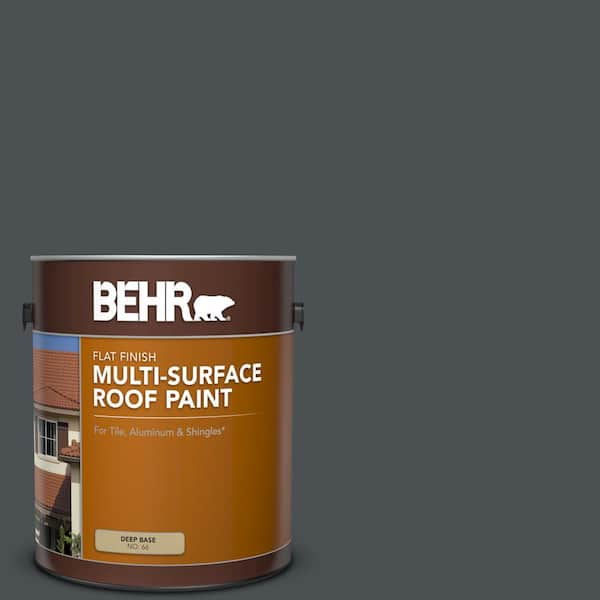 BEHR 1 Gal. #PPU18-01 Cracked Pepper Flat Multi-Surface Exterior Roof ...