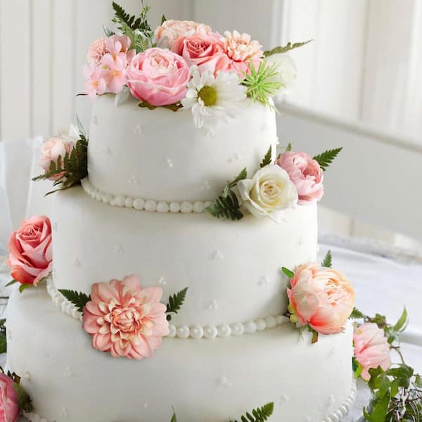 7.8 in. Pink Artificial Roses Flowers Combo Box HPJNUVM9 - The