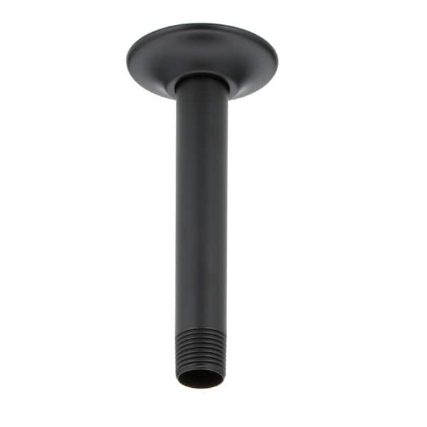 Delta Classic 6 in. Ceiling Mount Shower Arm and Flange in Matte Black