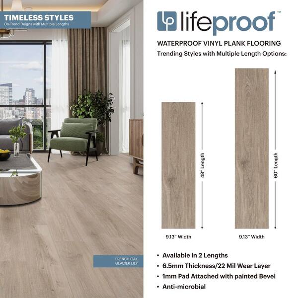 Lifeproof Take Home Sample-Glacier Lily French Oak Click Lock