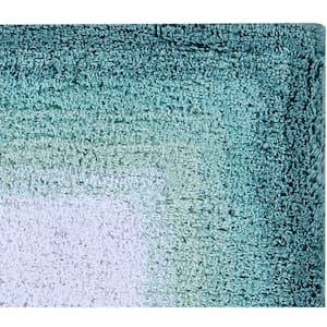 Torrent Collection Turquoise 30" x 30" 100% Cotton Bath Rug