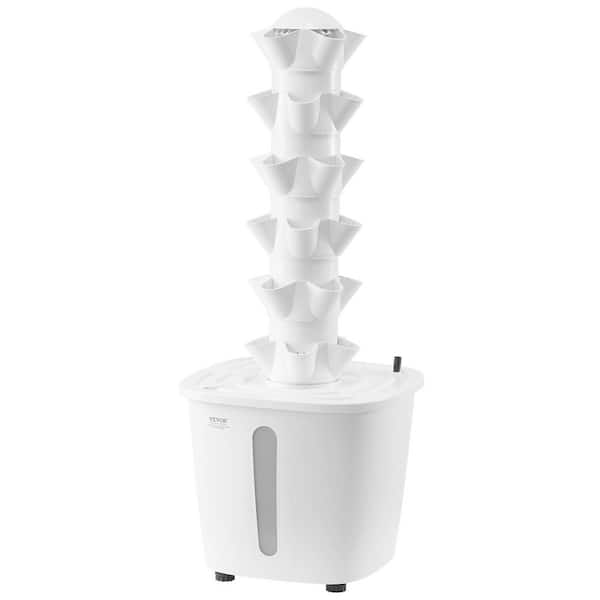 Hydroponic Growing System, 30 Pods Vertical 6 Tiers Hydroponic Tower, Home Hydronic Garden with Water Pump and Timer