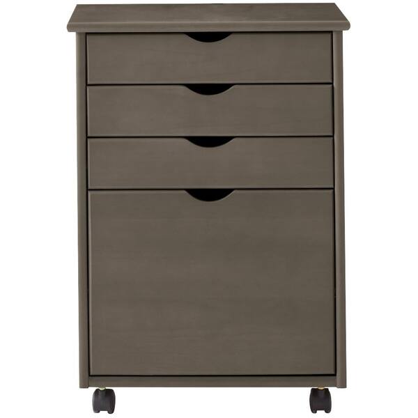 Home Decorators Collection Stanton 20 in. W 4-File Storage Cart in Antique Grey