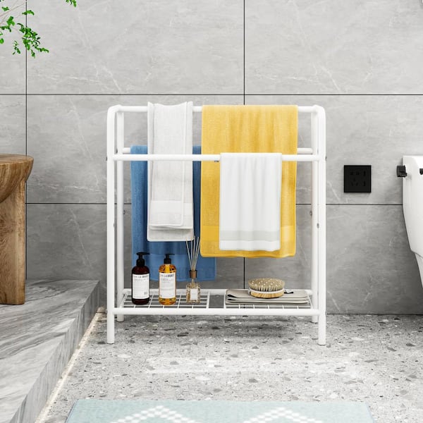 3 Tier Metal Towel Rack, Freestanding Towel Holder, Save Space